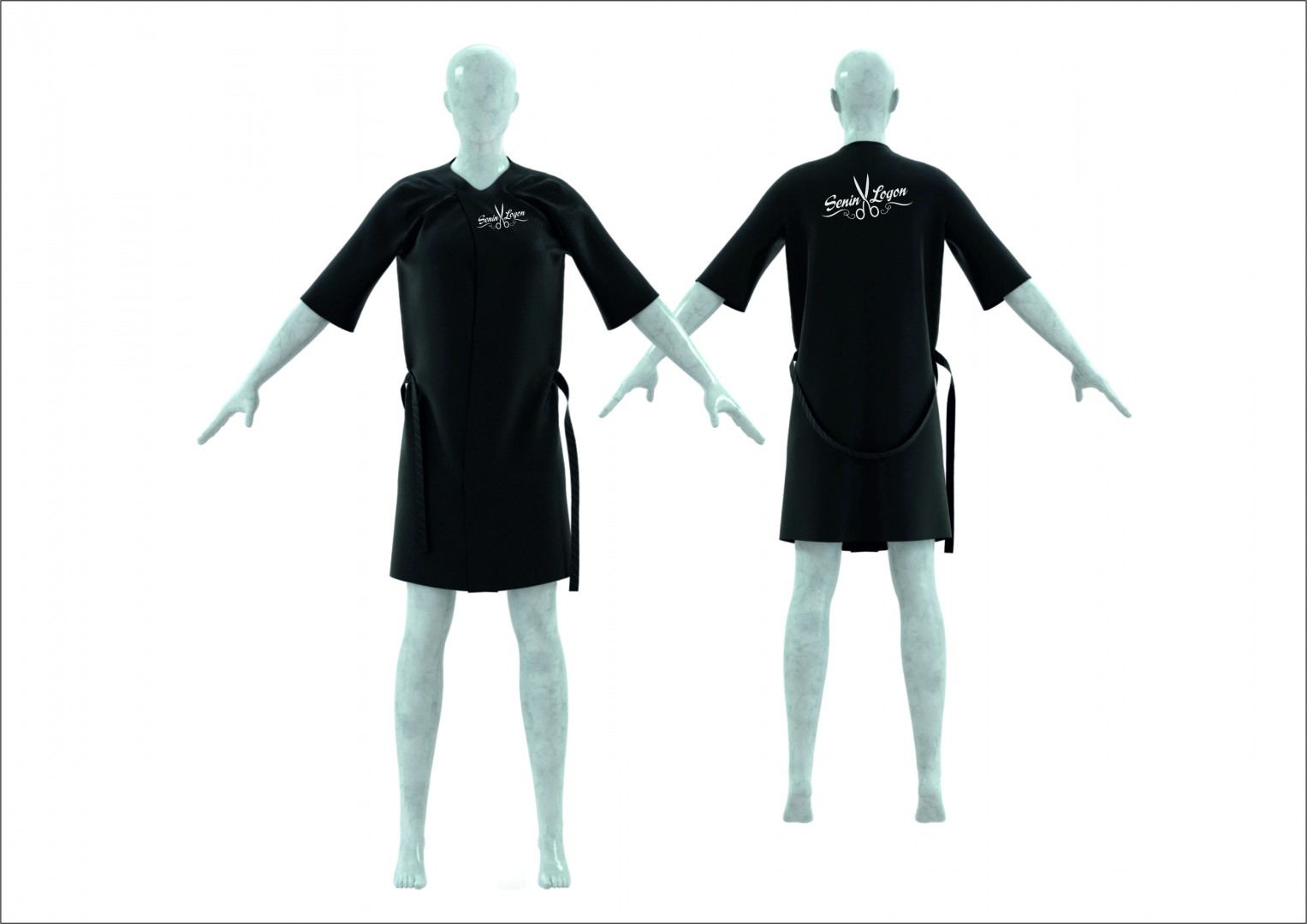 STAR SİYAH KİMONO  (MICRO KUMAŞ)